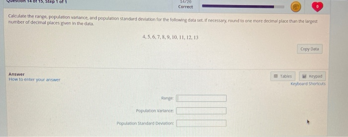 Solved Calculate the sample standard deviation for the | Chegg.com