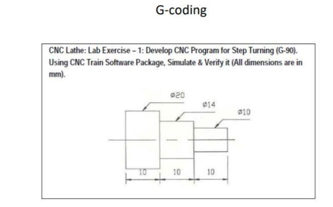 Solved G-coding CNC Lathe: Lab Exercise - 1: Develop CNC | Chegg.com