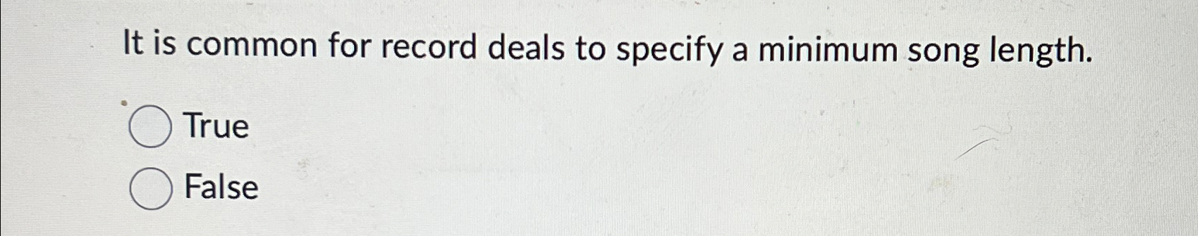 Solved It is common for record deals to specify a minimum | Chegg.com