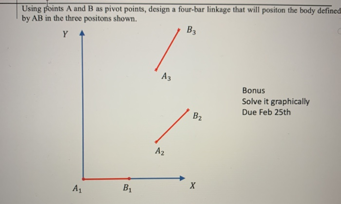 Solved Using points A and B as pivot points, design a | Chegg.com
