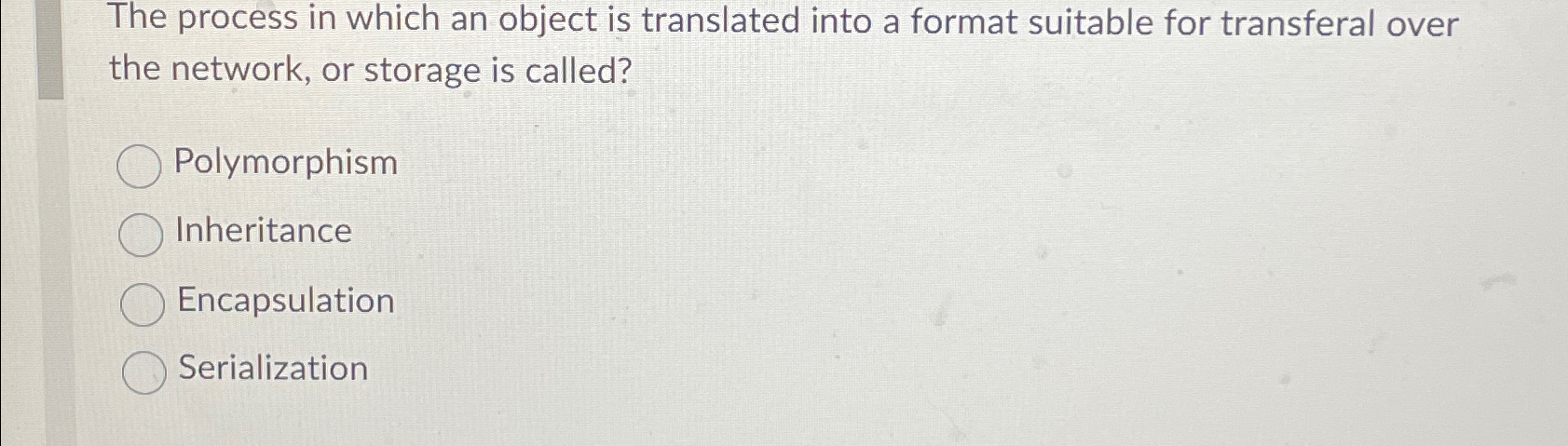 Solved The process in which an object is translated into a | Chegg.com