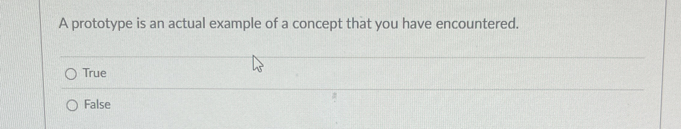 Solved A prototype is an actual example of a concept that | Chegg.com