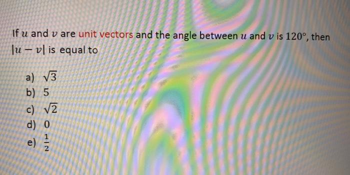 Solved If u and v are unit vectors and the angle between u | Chegg.com