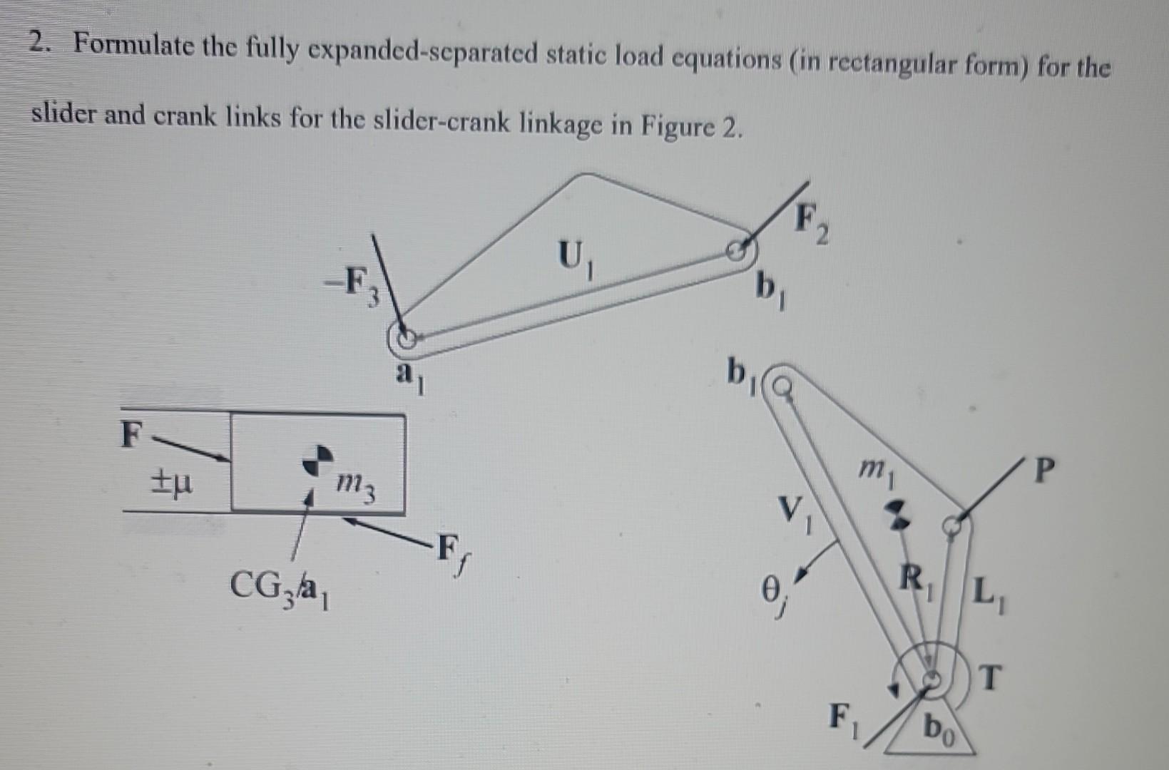 Solved 2. Formulate the fully expanded-separated static load | Chegg.com