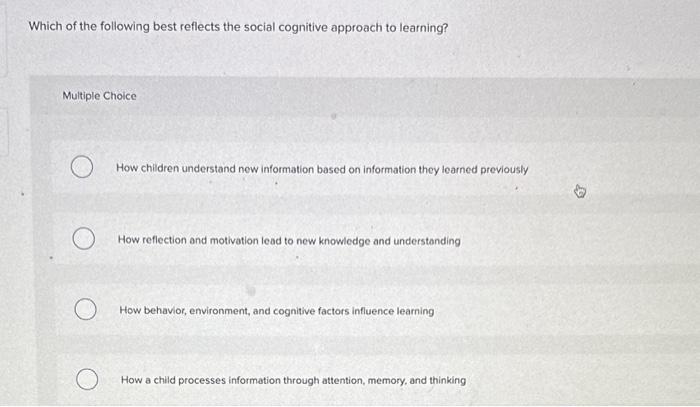 Solved Which Of The Following Best Reflects The Social | Chegg.com