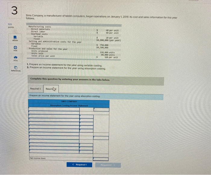 Solved 1 Trio Company reports the following information for