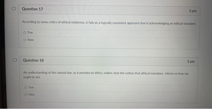 According to some critics of ethical relativism, it | Chegg.com