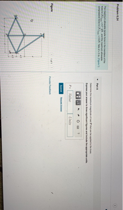 Solved Problem 6.24 The maximum allowable tensile force in | Chegg.com