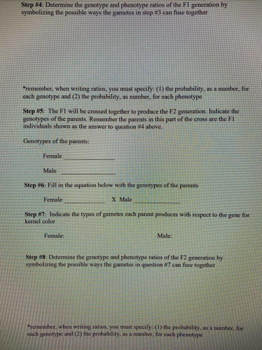 Solved CORN GENETICS & MENDEL'S LAWS Directions: see the | Chegg.com