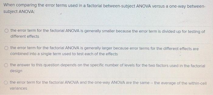 Solved The finding of a significant main effect in two-way | Chegg.com
