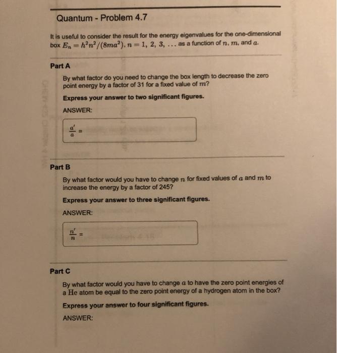 Solved Quantum - Problem 4.7 It is useful to consider the | Chegg.com