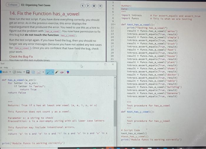 Solved Collapse E2. Organizing Test Cases 4 5 6 7 Author: | Chegg.com