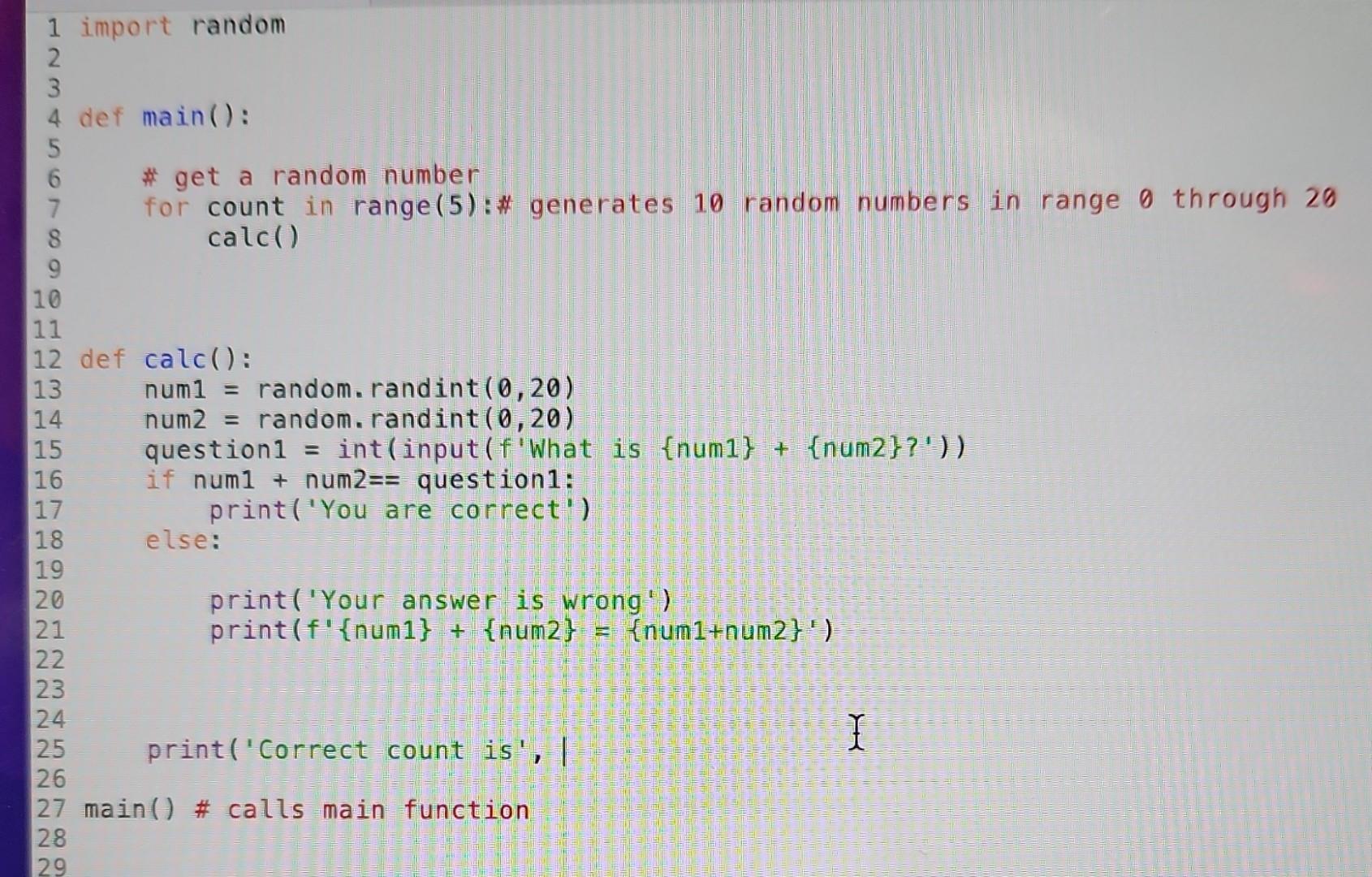 Solved How would I display the number of answers I answered | Chegg.com