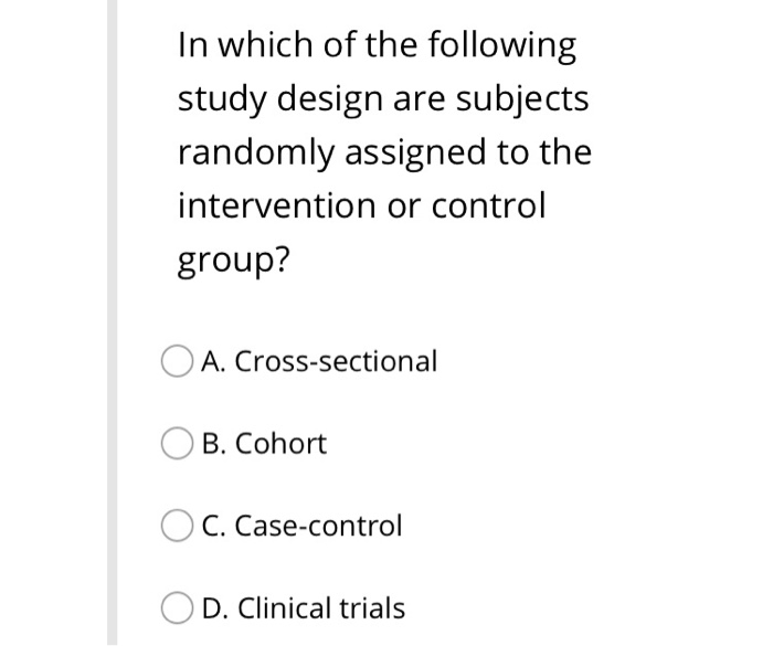 subjects are randomly assigned to the experimental or control condition