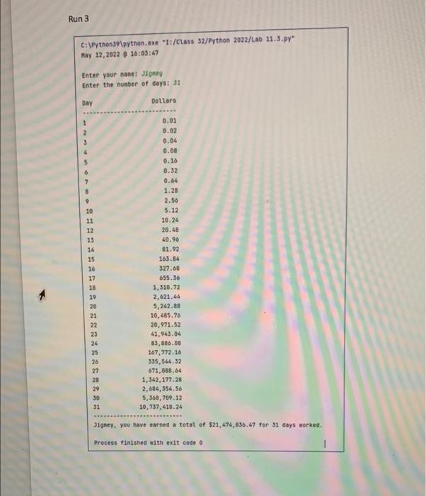 Solved Write this in Python and the output should be the | Chegg.com