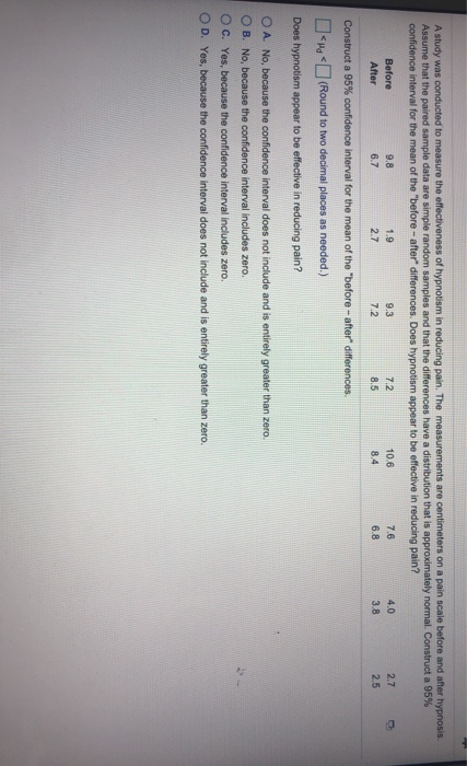 Solved A study was conducted to measure the effectiveness of | Chegg.com