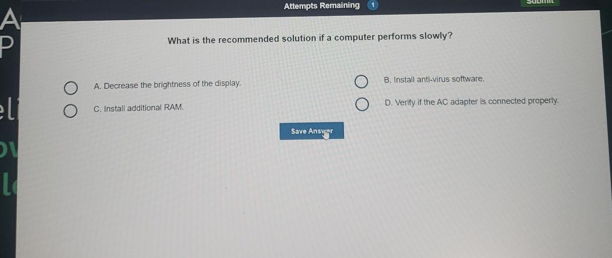 Solved Attempts Remaining1What is the recommended solution | Chegg.com