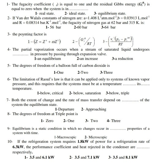 Solved Thermodynamics .... I need to solution this question | Chegg.com