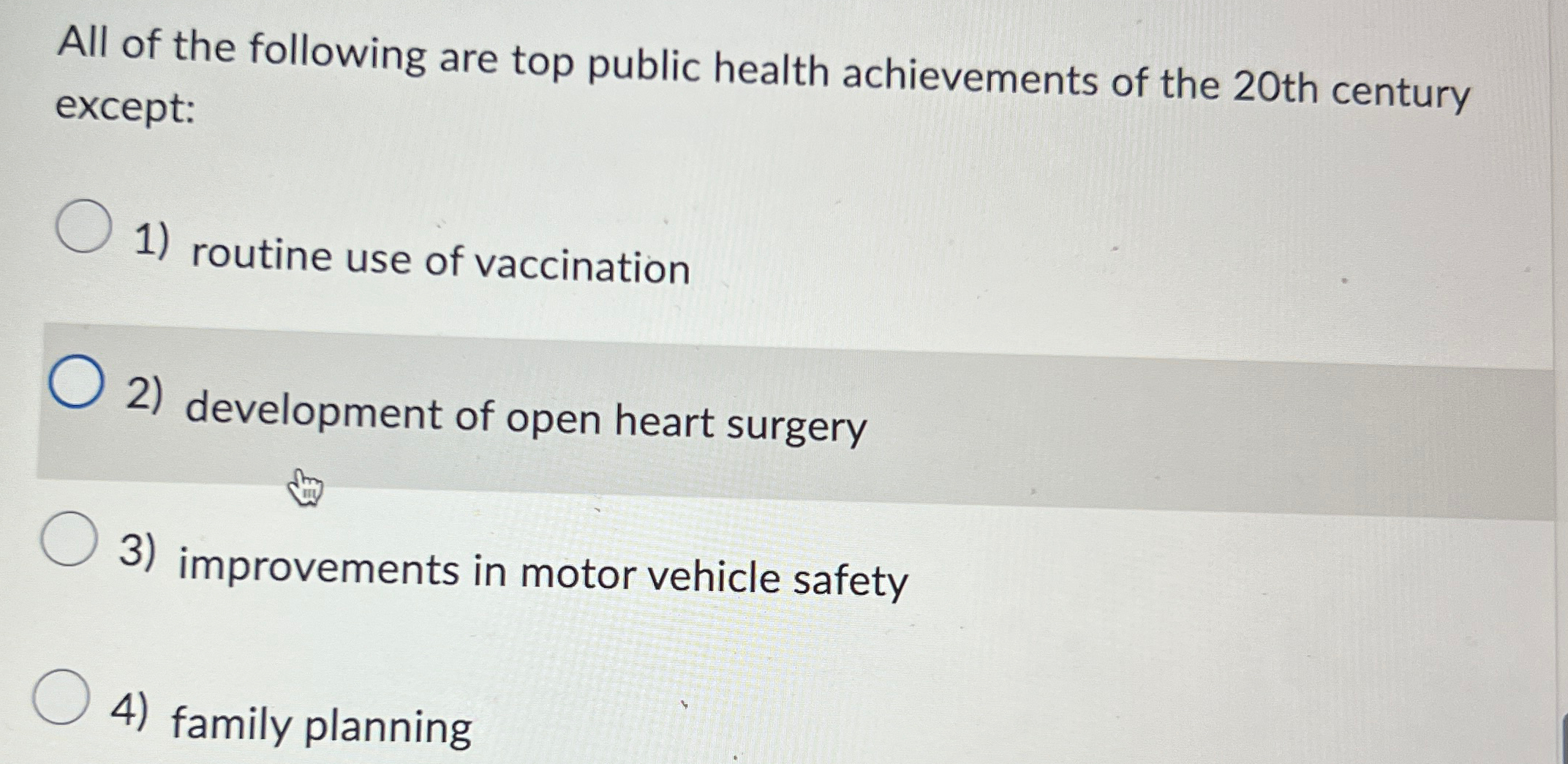 Solved All of the following are top public health | Chegg.com