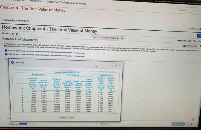 Solved A nments Chapter 4 - The Time Value of Money Chapter | Chegg.com
