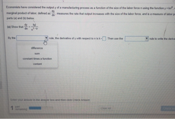 Solved Bus Econ 12.1.55 Question Help $ dy Economists have | Chegg.com