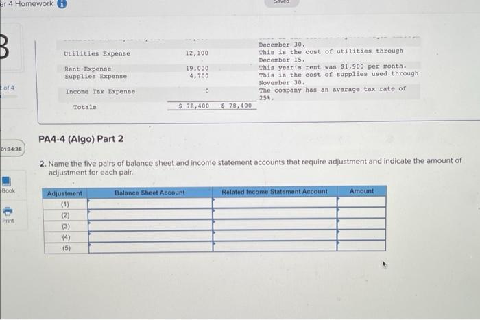 Solved Name The Five Pairs Of Balance Sheet And Income Chegg Com