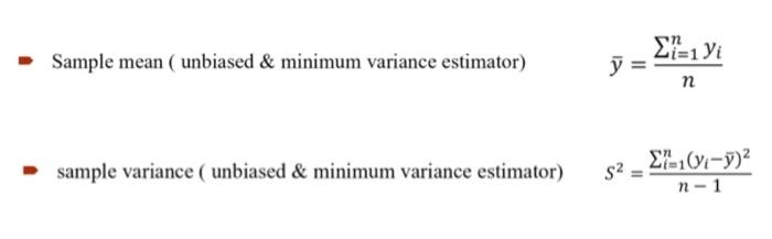 Solved 1) show that the sample variance \sample mean is a | Chegg.com