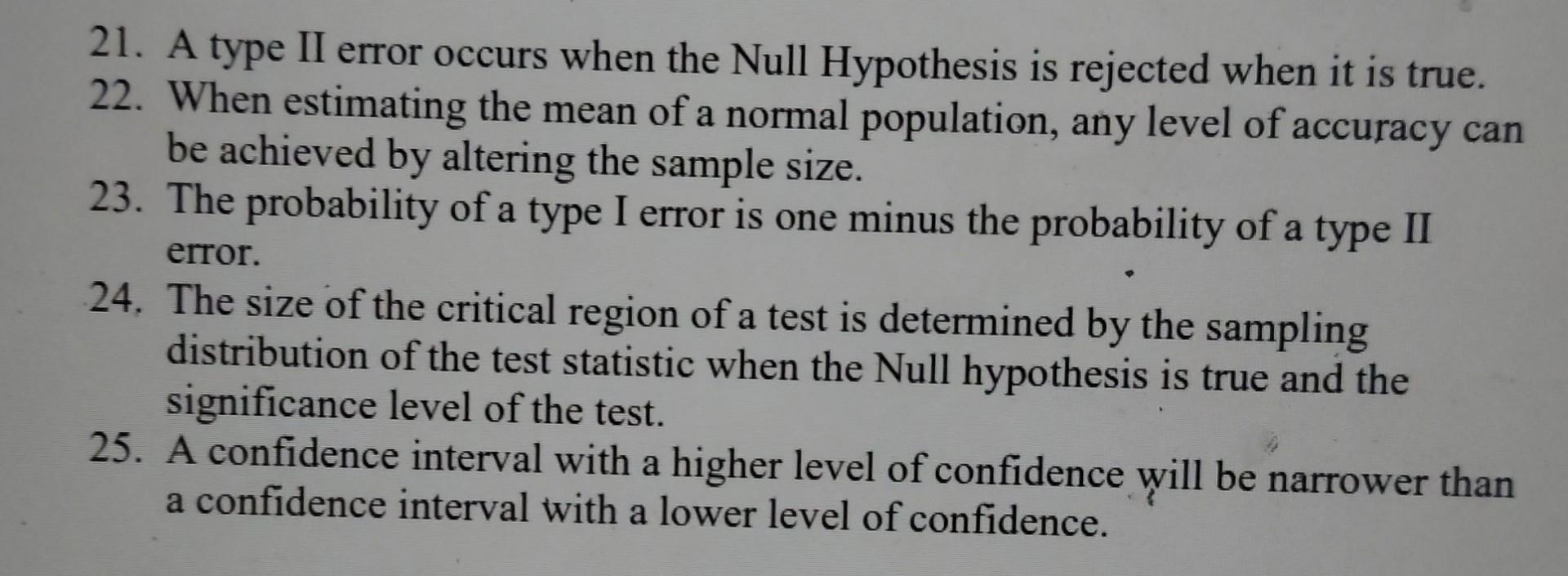 Solved 21 A Type Ii Error Occurs When The Null Hypothesis Chegg Solved 21 A Type Ii Error Occurs When The Null Hypothesis Chegg