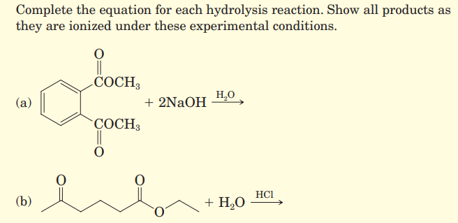 Solved Complete the equation for each hydrolysis reaction. | Chegg.com