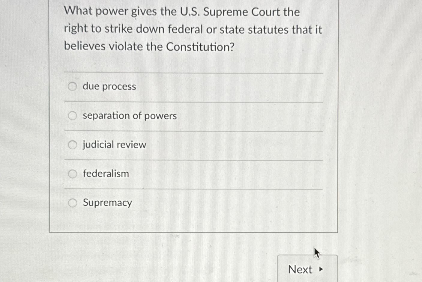 What are the powers outlet of the supreme court