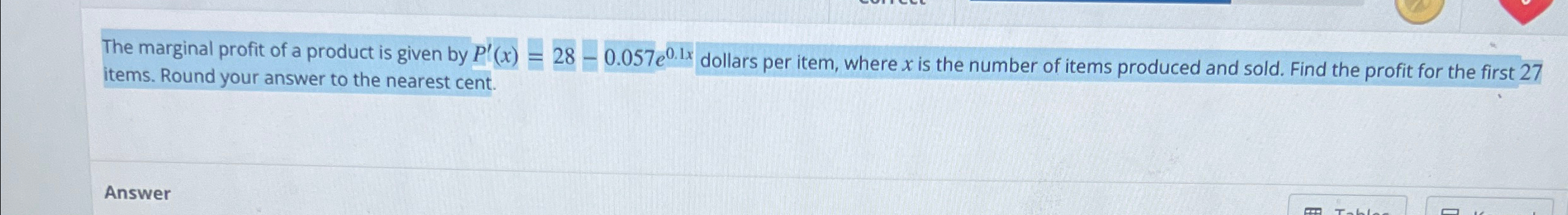 Solved The marginal profit of a product is given by | Chegg.com