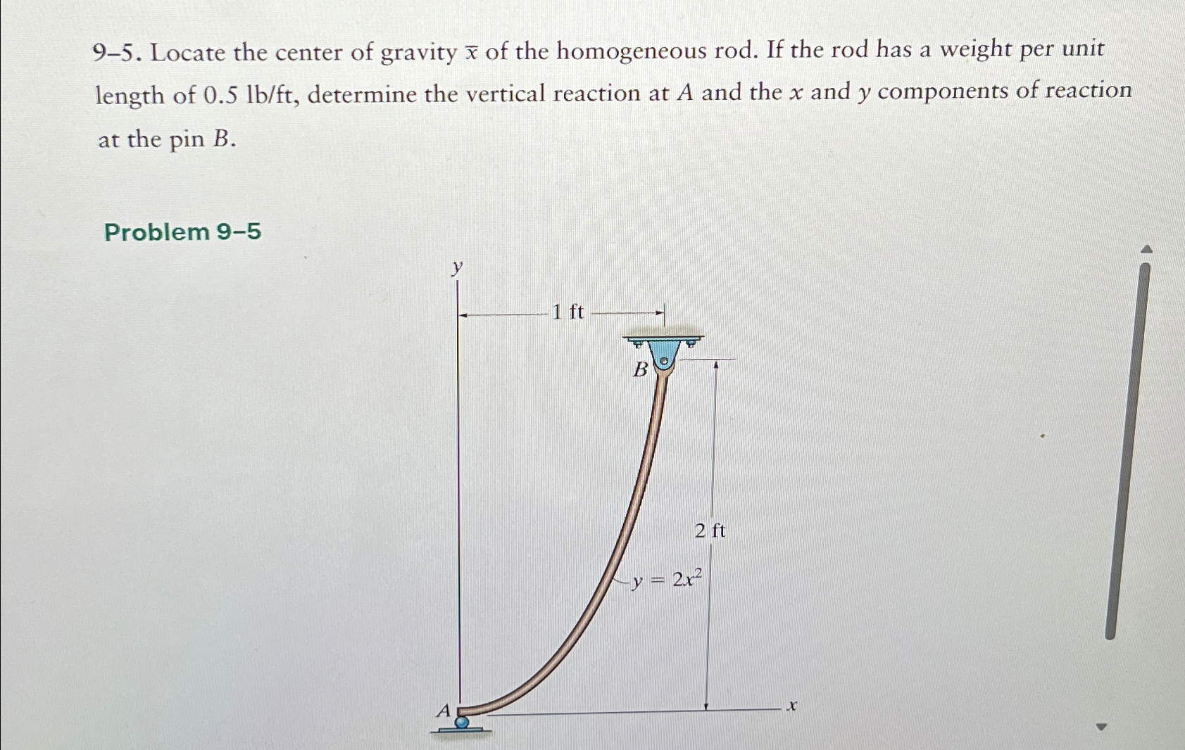 Solved 9-5. ﻿Locate The Center Of Gravity X‾ ﻿of The | Chegg.com