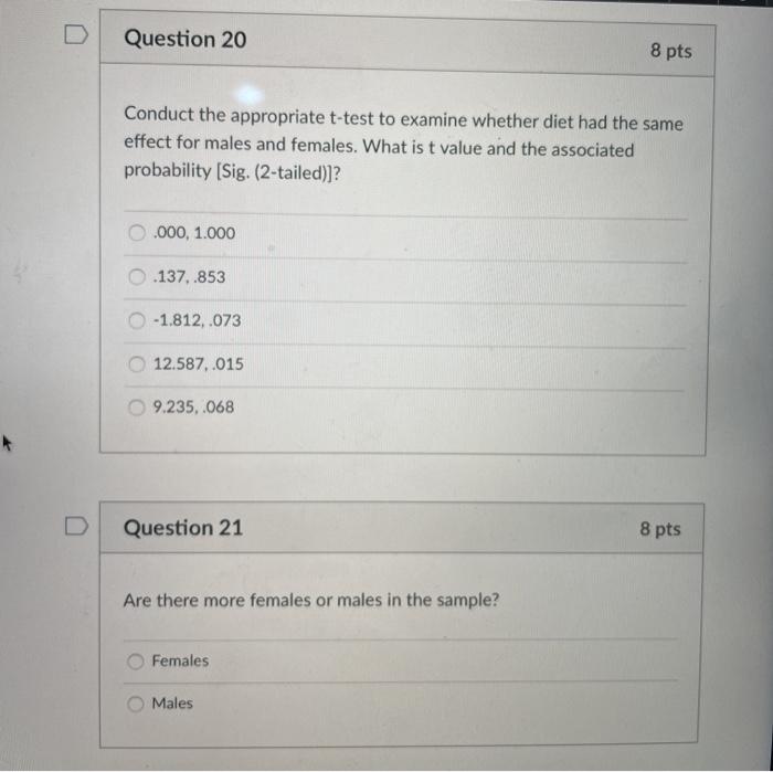d-question-20-8-pts-conduct-the-appropriate-t-test-to-chegg