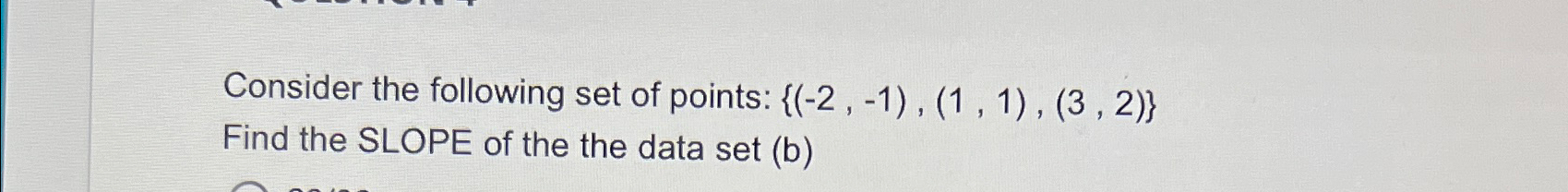 Solved Consider the following set of points: | Chegg.com