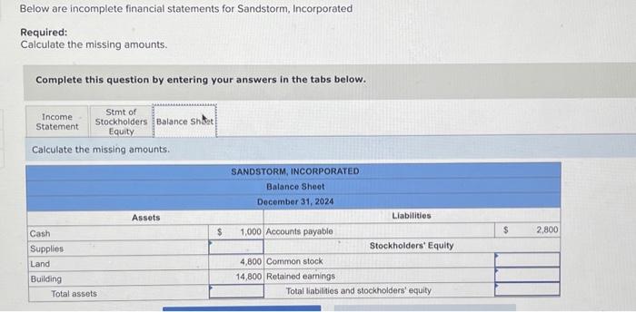 Solved This Is A 3 Part Problem. I Must Solve The Income | Chegg.com