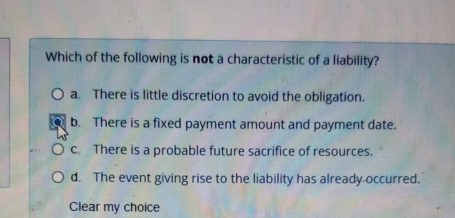 Solved Which of the following is not a characteristic of a | Chegg.com
