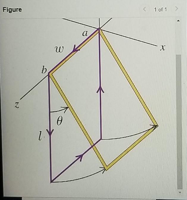 Solved The loop of wire shown in Figure 1) has a width w = | Chegg.com
