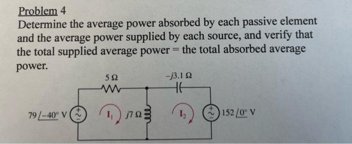 Solved Problem 4 Determine The Average Power Absorbed By | Chegg.com