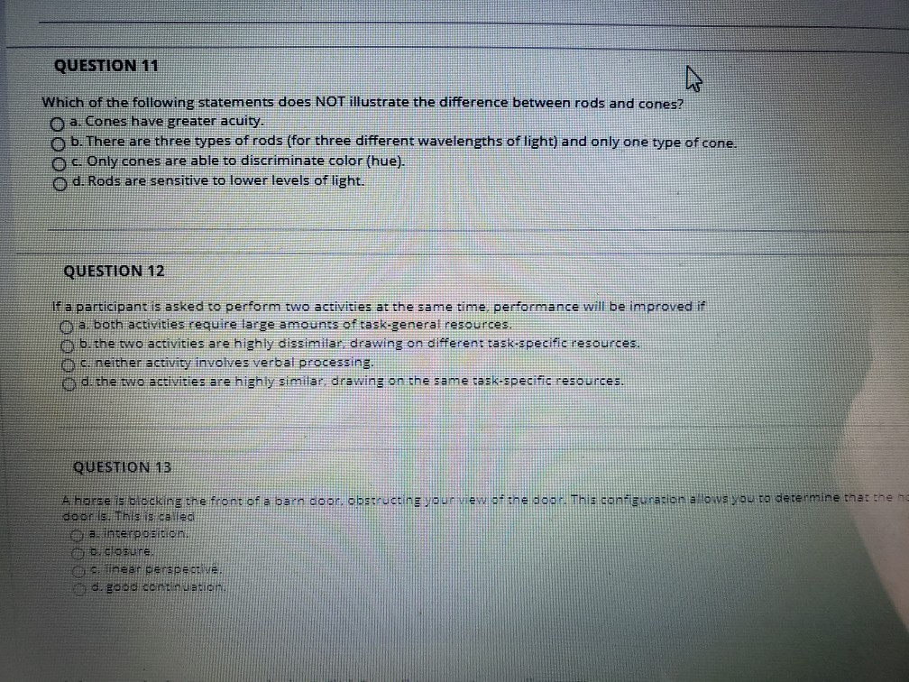 Solved QUESTION 11 Which of the following statements does