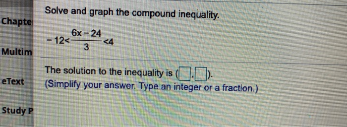 Solved Solve And Graph The Compound Inequality. Chapte - 12 | Chegg.com