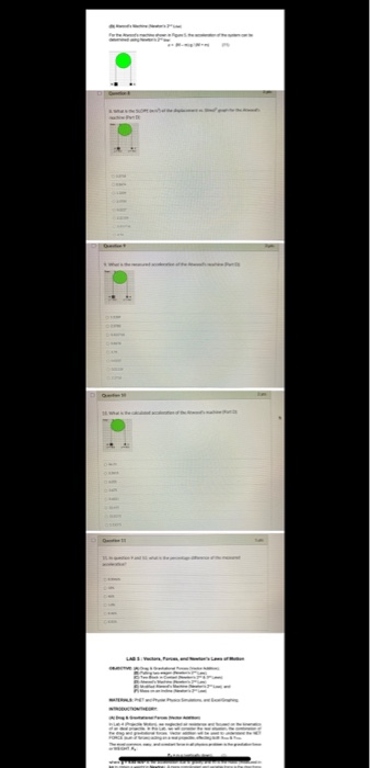 Solved In this simulation, we use a hanging of mass M = | Chegg.com