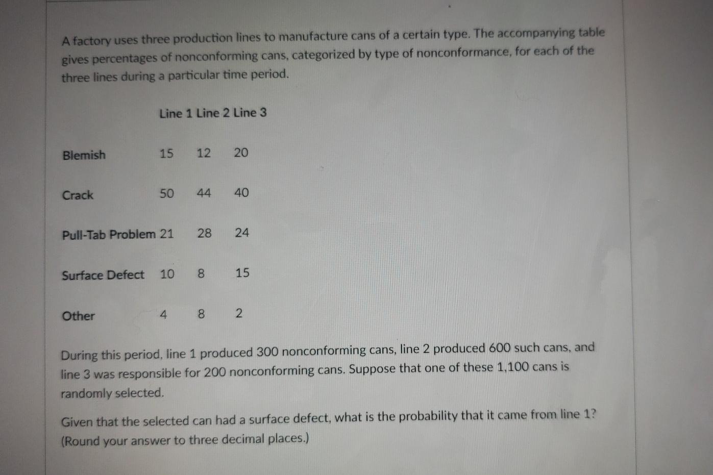 solved-a-factory-uses-three-production-lines-to-manufacture-chegg