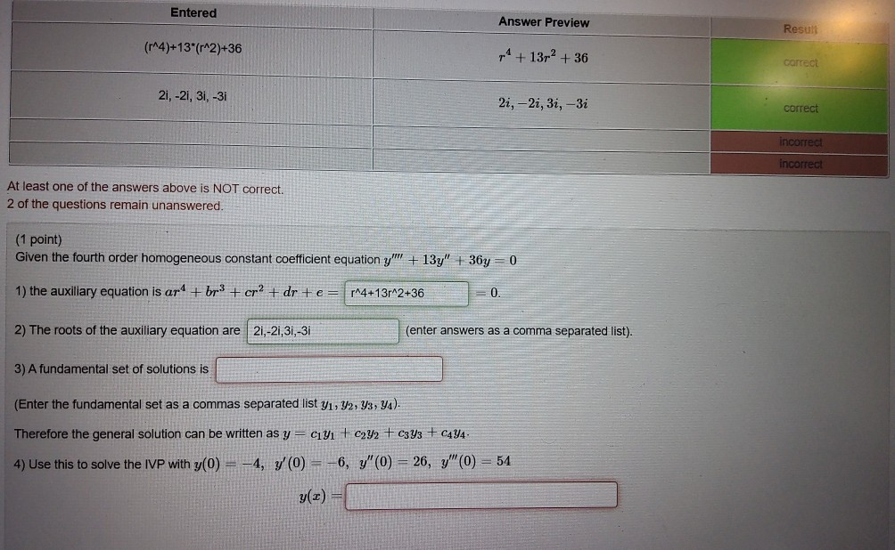 Solved Entered Answer Preview Result Message | Chegg.com