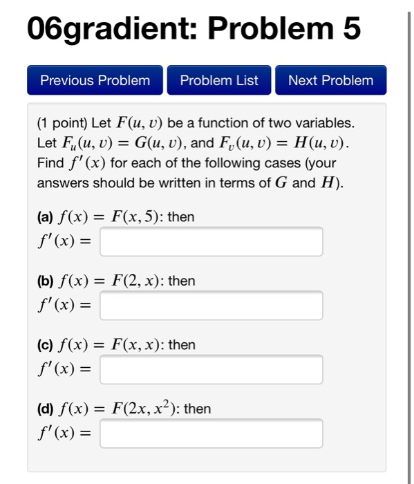 Solved 06gradient Problem 4 Previous Problem Problem Lis Chegg Com