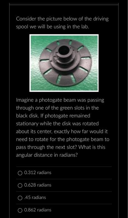 Solved Consider the picture below of the driving spool we | Chegg.com