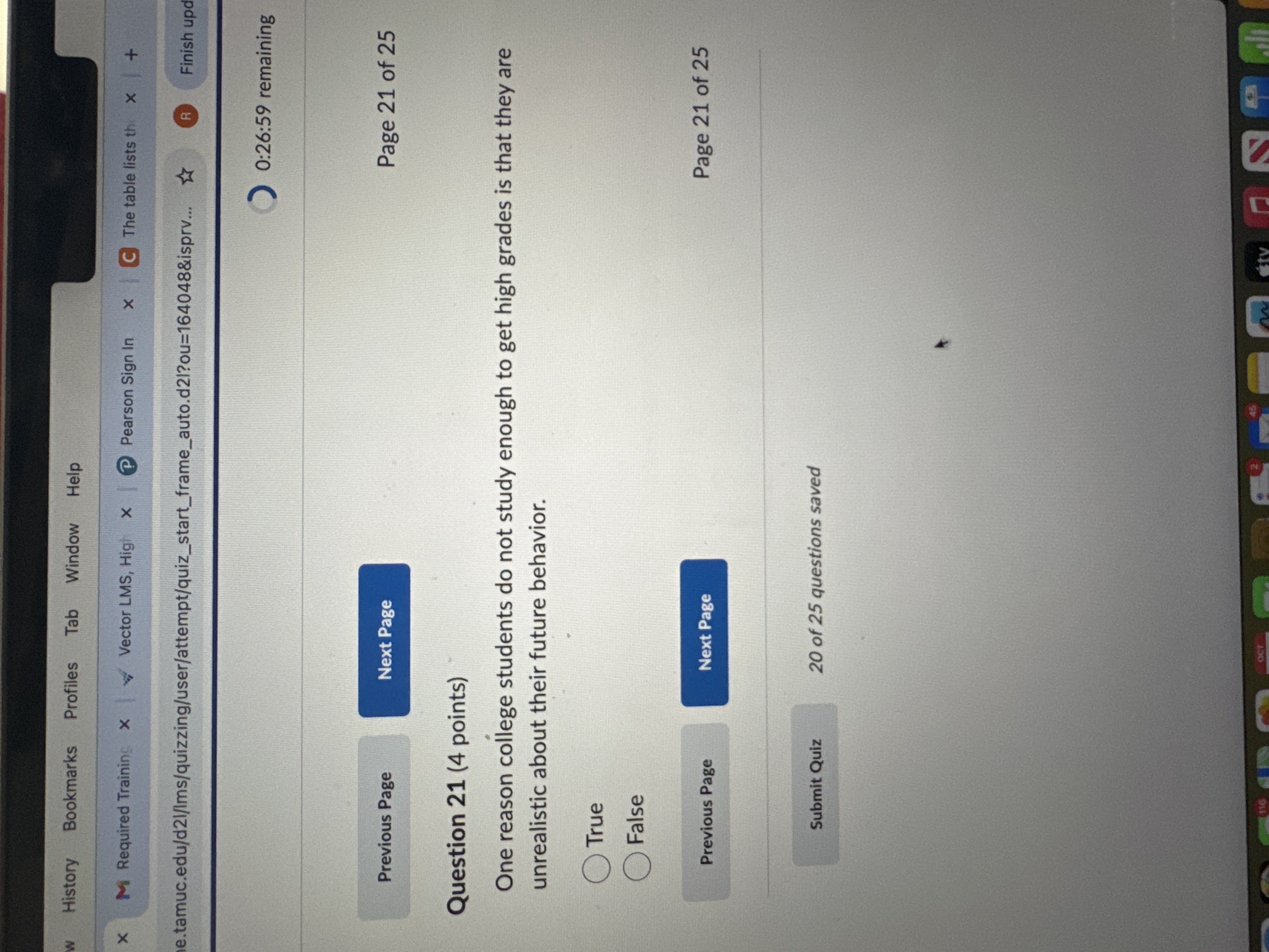 Solved Question 21 (4 ﻿points)One reason college students do | Chegg.com