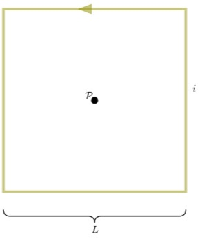 Solved Consider a square loop of current i, with side | Chegg.com
