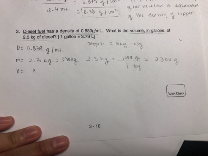 Solved Name D. Density and Specific Gravity Problems 1. | Chegg.com