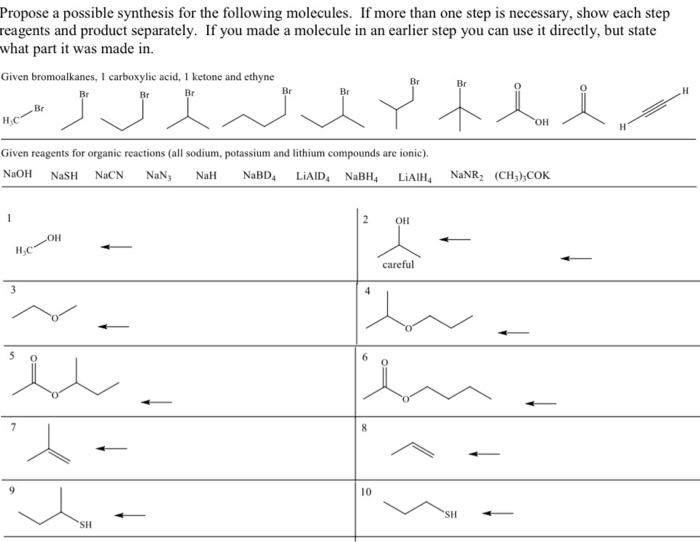 Solved Propose a possible synthesis for the following | Chegg.com