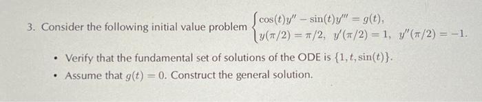 Solved 3. Consider the following initial value problem | Chegg.com